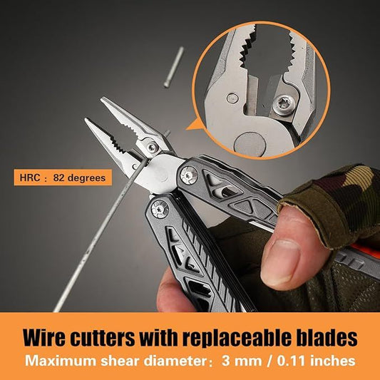Upgraded 18 in 1 Multitool ,Professional Stainless Steel